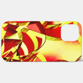 Gele strepen op rood, geboord afbeelding Case-Mate iPhone case (Achterkant (horizontaal))