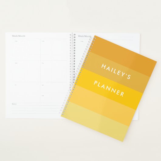 Gele strepen patroon planner (Display)