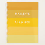 Gele strepen patroon planner<br><div class="desc">Een eenvoudig en elegant ontwerp met een geel stripespatroon.</div>