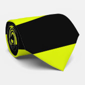 Gele strepen patroon stropdas (Opgerold)