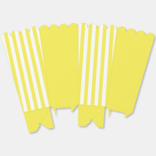 Gele strepen Popcorn Favor Box Bedankdoosjes (Ongevouwen)