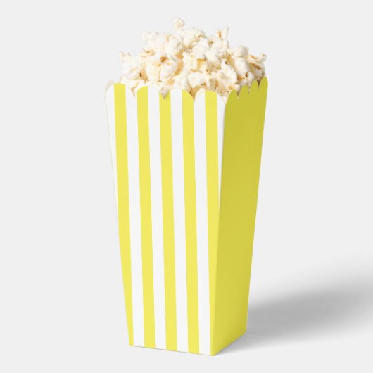 Gele strepen Popcorn Favor Box Bedankdoosjes (Popped)