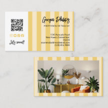Gele Strepen QR Code Foto Sociale Media Iconen