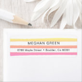 Gele strepen | Retouradreslabel Etiket (Insitu)