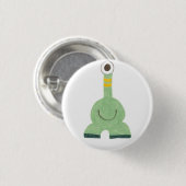 Gele strepen ronde button 3,2 cm (Voorkant /achterkant)