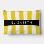 Gele strepen, streeppatroon, lijnen, Jouw naam Etui (Achterkant)