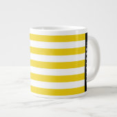 Gele strepen, streeppatroon, lijnen, Jouw naam Grote Koffiekop (Voorkant rechts)