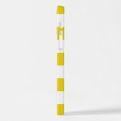 Gele strepen, streeppatroon, lijnen, Jouw naam iPhone Hoesje (Linkerkant)