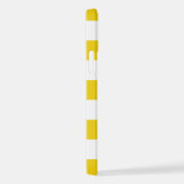 Gele strepen, streeppatroon, lijnen, Jouw naam iPhone Hoesje (Rechterkant)