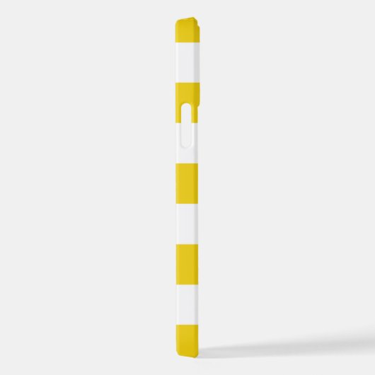 Gele strepen, streeppatroon, lijnen, Jouw naam iPhone Hoesje (Rechterkant)