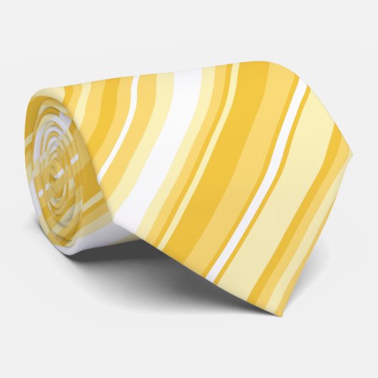 Gele strepen stropdas (Opgerold)