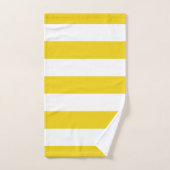 Gele strepen, witte strepen, gestreept patroon bad handdoek (Handdoek)