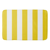 Gele strepen, witte strepen, gestreept patroon badmat (Voorkant)