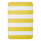 Gele strepen, witte strepen, gestreept patroon badmat (Voorkant Verticaal)