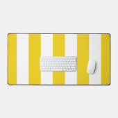 Gele strepen, witte strepen, gestreept patroon bureaumat (Keyboard & Muis)