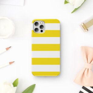 Gele strepen, witte strepen, gestreept patroon Case-Mate iPhone case