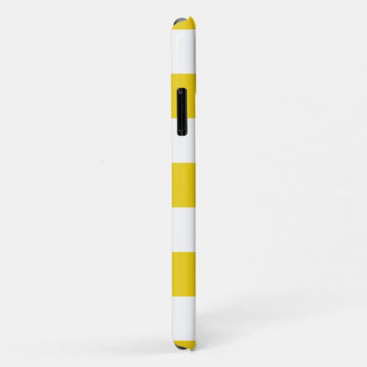 Gele strepen, witte strepen, gestreept patroon Case-Mate iPhone case (Achterkant/rechts)