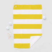 Gele strepen, witte strepen, gestreept patroon golfhanddoek (Insitu)