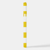 Gele strepen, witte strepen, gestreept patroon iPhone hoesje (Rechterkant)