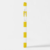 Gele strepen, witte strepen, gestreept patroon iPhone hoesje (Linkerkant)