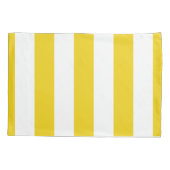 Gele strepen, witte strepen, gestreept patroon kussensloop (Achterkant)