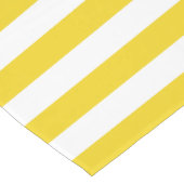 Gele strepen, witte strepen, gestreept patroon medium tafelloper (Hoek)