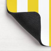 Gele strepen, witte strepen, gestreept patroon muismat (Hoek)