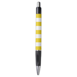 Gele strepen, witte strepen, gestreept patroon pen