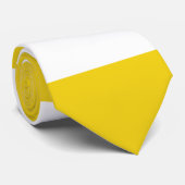Gele strepen, witte strepen, gestreept patroon stropdas (Opgerold)