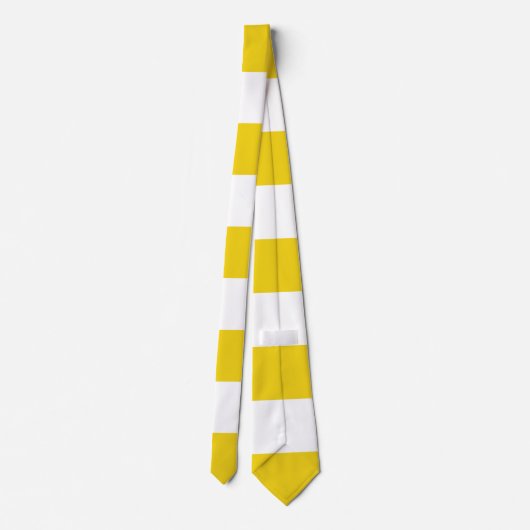 Gele strepen, witte strepen, gestreept patroon stropdas (Achterkant)