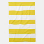 Gele strepen, witte strepen, gestreept patroon theedoek (Verticaal)