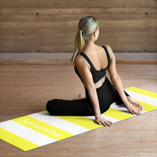 Gele strepen yogamat