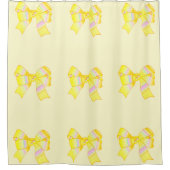 Gele strikken douchegordijn (Voorkant)