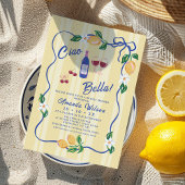 Gele strip Ciao Bella Vrijgezellenfeest Kaart