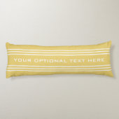 Gele stripes, aangepaste tekstbak lichaamskussen (Achterkant)