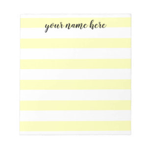 Gele Stripes, gepersonaliseerd Notitieblok