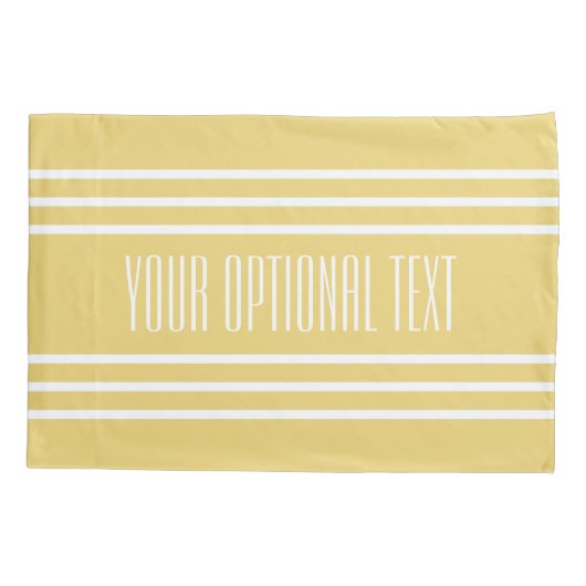 Gele Stripes hoesjes van de douanetestkussen Kussensloop (Achterkant)