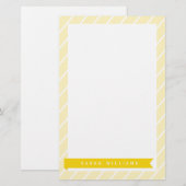Gele stripes Patroonbakkerij Briefpapier (Voorkant / Achterkant)