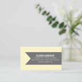Gele Stripes - Sociale Roepkaarten Contactkaartje (Staand voorkant)