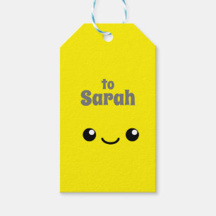 Gele stropdas cadeaulabel