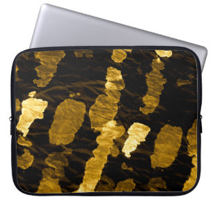 Gele stropdas-kleurstof splash, waterverf. laptop sleeve