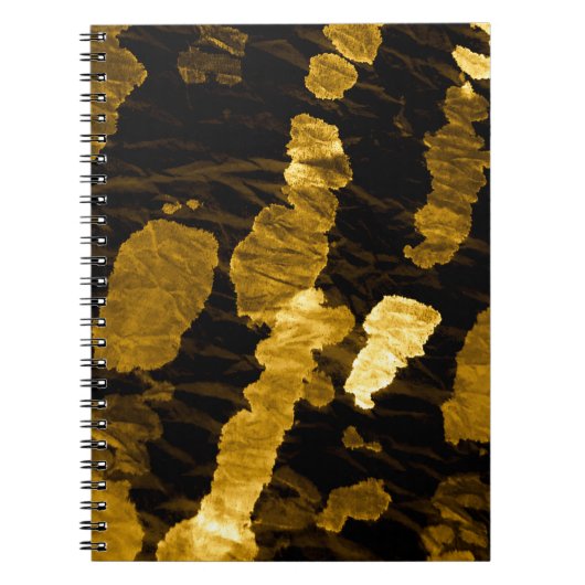 Gele stropdas-kleurstof splash, waterverf. notitieboek (Voorkant)