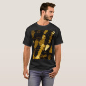 Gele stropdas-kleurstof splash, waterverf. t-shirt (Voorkant volledig)