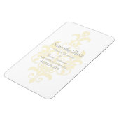 Gele subtle Damask sparen de Datum Flexi Magnet Magneet (Linkerzijde)