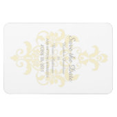 Gele subtle Damask sparen de Datum Flexi Magnet Magneet (Horizontaal)