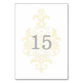 Gele subtle Damask Table Kaart