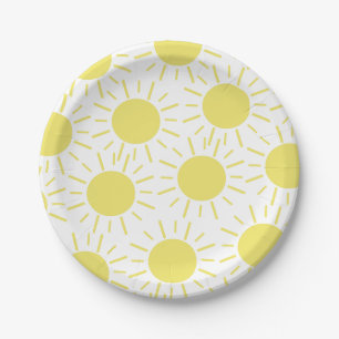 Gele Sun Little Sunshine Party Paper Borden Papieren Bordje