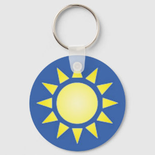 Gele Sun-Sleutelhanger Sleutelhanger
