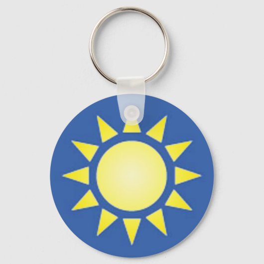 Gele Sun-Sleutelhanger Sleutelhanger (Voorkant)