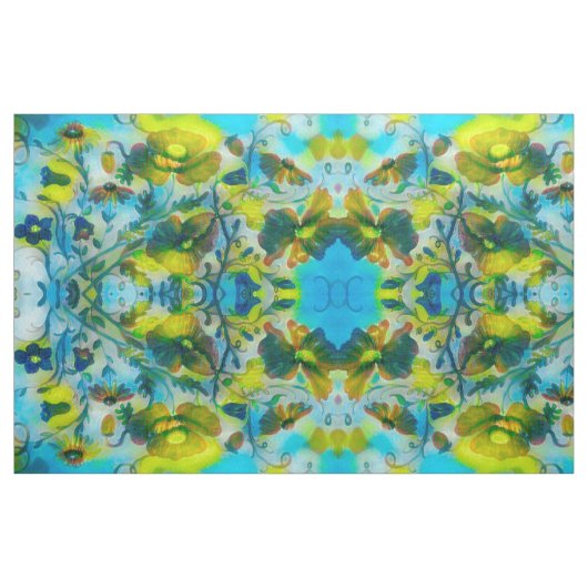 Gele Sunbeam Bloemen Stof (Fat Quarter)